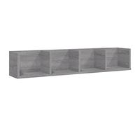 vidaXL Estante de pared para CD 100x18x18 cm flotante madera contrachapada gris