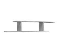 vidaXL Estante de Pared para TV Repisa Flotante Balda Estantería Salón Sala de Estar Exhibición Colgante Decoración Madera Contrachapada Gris Hormigón