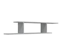 vidaXL Estante de Pared para TV Repisa Flotante Balda Estantería Salón Sala de Estar Exhibición Colgante Contrachapado Gris Sonoma 125x18x23 cm