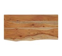 vidaXL Estante de Pared Rectangular, Balda Repisa para Libros CD, Anaquel Flotante, Estantería Expositora Colgante, Madera de Acacia Borde Vivo