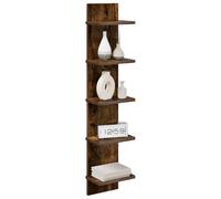 vidaXL Estante de Pared Roble Ahumado 22 x 15 x 100 cm, Estanterías Modernas para Sala, montadas en la Pared, con Madera, Elegante exhibición, minimalismo en casa