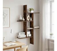 vidaXL Estante de pared Roble Ahumado 61 x 15 x 102 cm