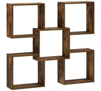 vidaXL Estante de Pared Roble Ahumado 99,5 x 17 x 91 cm