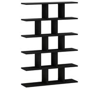 vidaXL Estante de Pared Roble Negro 70 x 17 x 101 cm