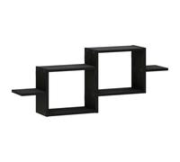 vidaXL Estante de Pared Roble Negro 95 x 17 x 37 cm