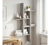 vidaXL Estante de pared Sonoma gris 61 x 15 x 102 cm