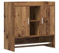 vidaXL Estante de pared, soporte de pared, madera envejecida, 80 x 36 x 80 cm, material de madera