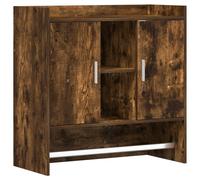vidaXL Estante de pared, soporte, roble ahumado, 80 x 36 x 80 cm