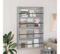 vidaXL Estante de revistas 2 pcs Gris Sonoma 100 x 12 x 70 cm