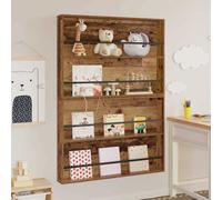 vidaXL Estante de revistas 2 pcs Madera vieja 100 x 12 x 70 cm