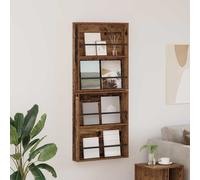 vidaXL Estante de revistas 2 pcs Madera vieja 60 x 12 x 70 cm
