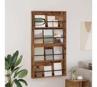 vidaXL Estante de revistas 2 pcs Madera vieja 80 x 12 x 70 cm