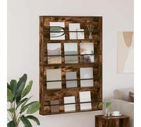 vidaXL Estante de revistas 2 pcs Roble ahumado 100 x 12 x 70 cm