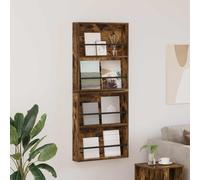 vidaXL Estante de revistas 2 pcs Roble ahumado 60 x 12 x 70 cm