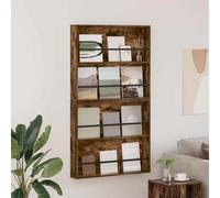 vidaXL Estante de revistas 2 pcs Roble ahumado 80 x 12 x 70 cm