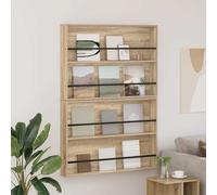 vidaXL Estante de revistas 2 pcs Roble Sonoma 100 x 12 x 70 cm