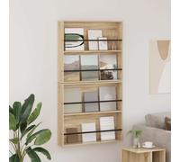 vidaXL Estante de revistas 2 uds. Roble Sonoma 80 x 12 x 70 cm