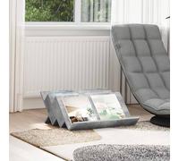 vidaXL Estante de revistas con estante Gris concreto 65 x 53 x 28,5 cm