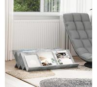 vidaXL Estante de revistas con estante Gris concreto 90 x 53 x 28,5 cm