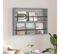 vidaXL Estante de revistas con estante Gris Sonoma 100 x 12 x 70 cm
