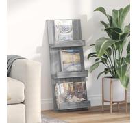 vidaXL Estante de revistas con estante Gris Sonoma 43 x 11 x 102 cm
