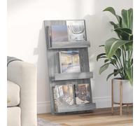 vidaXL Estante de revistas con estante Gris Sonoma 51 x 11 x 102 cm