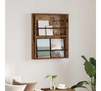 vidaXL Estante de revistas con estante Madera vieja 60 x 12 x 70 cm