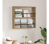 vidaXL Estante de revistas con estante Roble artisan 80 x 12 x 70 cm