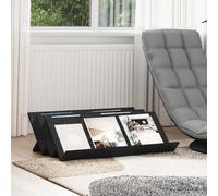 vidaXL Estante de revistas con estante Roble Negro 90 x 53 x 28,5 cm