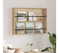 vidaXL Estante de revistas con estante Roble Sonoma 100 x 12 x 70 cm