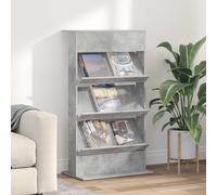 vidaXL Estante de revistas Gris Concreto 70 x 41 x 126 cm