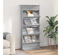 vidaXL Estante de revistas Gris Sonoma 70 x 41 x 156 cm