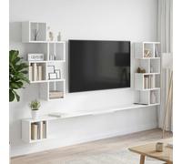 vidaXL Estante de TV Montado en la Pared Blanco 160 x 15 x 94 cm
