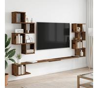 vidaXL Estante de TV montado en la pared – Madera envejecida