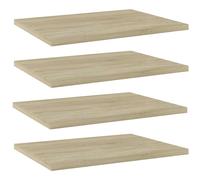 vidaXL 4X Estantes Estantería Estudio Salón Decoración Libros Librería Librero Biblioteca Tablero Extra Madera Contrachapada Roble Sonoma 40x30x1,5 cm