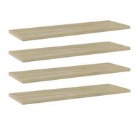 vidaXL Estante estantería 4 uds contrachapada roble Sonoma 60x20x1,5cm