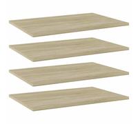 vidaXL Estantes para librería, 4 unidades, roble Sonoma, 60x40x1,5 cm