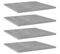 vidaXL Estante estantería 4uds contrachapada gris hormigón 40x40x1,5cm