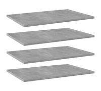 vidaXL Estante estantería 4uds contrachapada gris hormigón 60x40x1,5cm