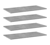 vidaXL Estantería 4 estantes Tablero extra contrachapado Gris hormigón 80x40x1,5 cm
