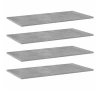 vidaXL Estante estantería 4uds contrachapada Gris hormigón 80x40x1,5cm