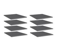 vidaXL Estantes para librería, 8 unidades, gris brillante, 40x50x1,5 cm