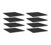 vidaXL Estante estantería 8 uds contrachapada negro brillo 40x50x1,5cm