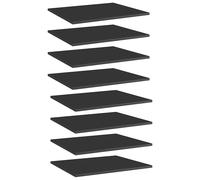 vidaXL Estantes para librería, 8 unidades, brillante, 60x50x1,5 cm