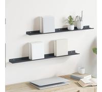 vidaXL Estante flotante 2 uds. Antracita 80 x 9 x 2,5 cm Acero
