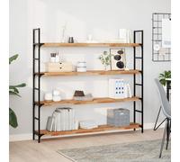 vidaXL Estante flotante 2 uds madera acacia acabado aceite 120x20x4 cm