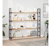 vidaXL Estante flotante 2 uds madera acacia acabado aceite 160x20x2 cm