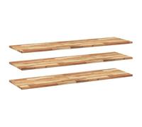 vidaXL Estante flotante 3 uds madera acacia acabado aceite 120x40x2 cm
