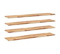 vidaXL Estante Flotante 4 uds Madera Acacia Acabado Aceite 120x30x2 cm