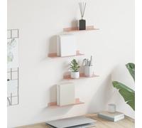 vidaXL Estante flotante 4 uds. Rosa 30 x 9 x 2,5 cm Acero